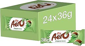 Aero Bubbly Peppermint Mint Chocolate Bars, 24 x 36 g