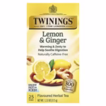 Twinings, Flavored Herbal Tea, Lemon Ginger